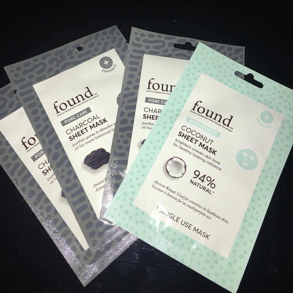 🆕 FOUND (set of 4) single-use sheet masks